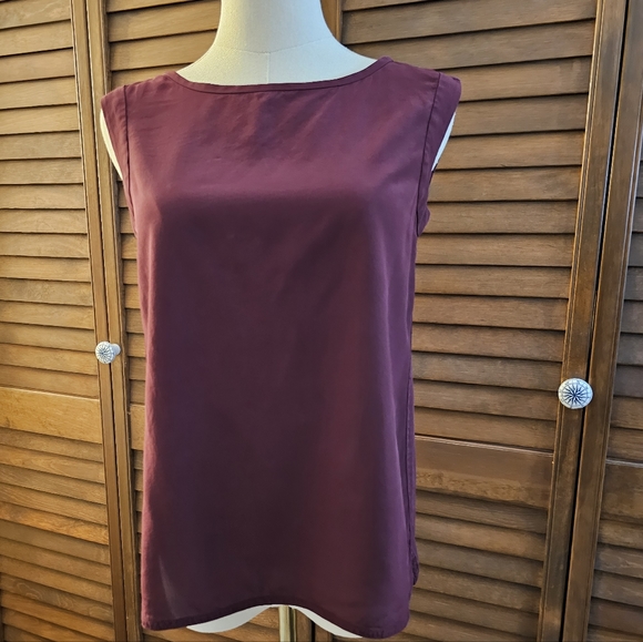 Ann Taylor Sleeveless Silk Shell Top - Picture 2 of 11